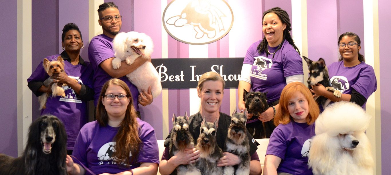The Best In Show team with client dogs